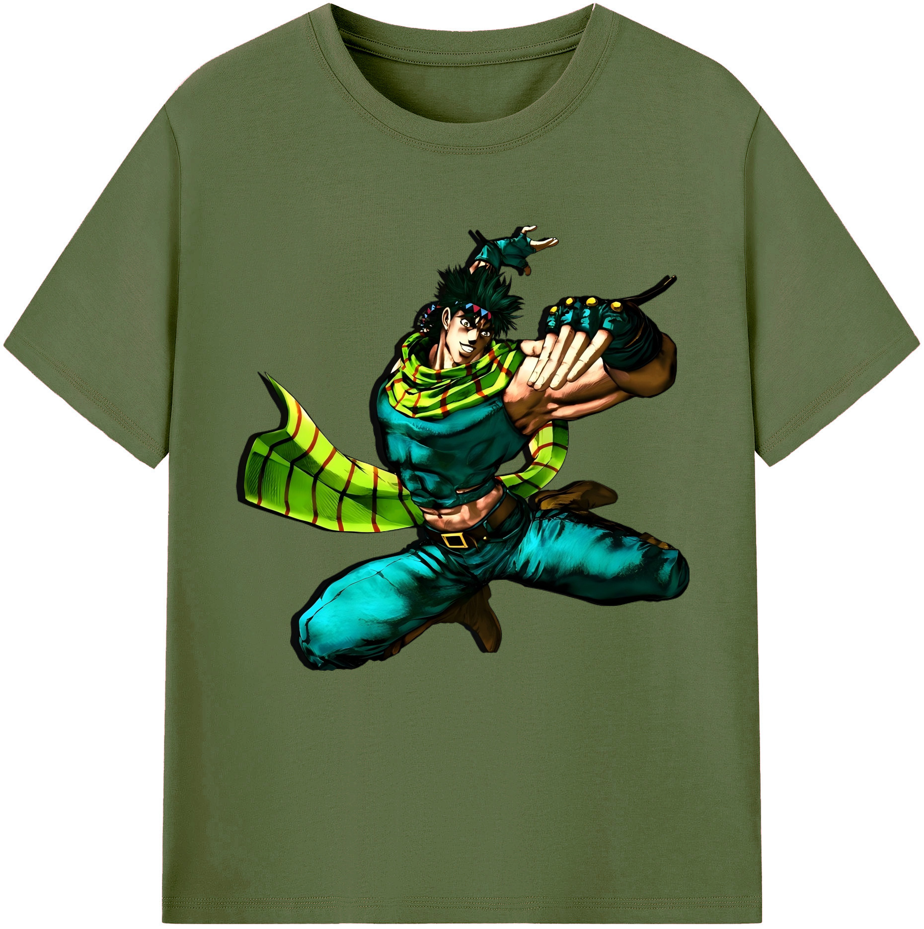 （画像用） ジョジョの奇妙な冒険 ジョセフ?ジョースター JoJo's Bizarre Adventure Joseph Joestar 綿100％半袖Tシャツ（フロントプリント）